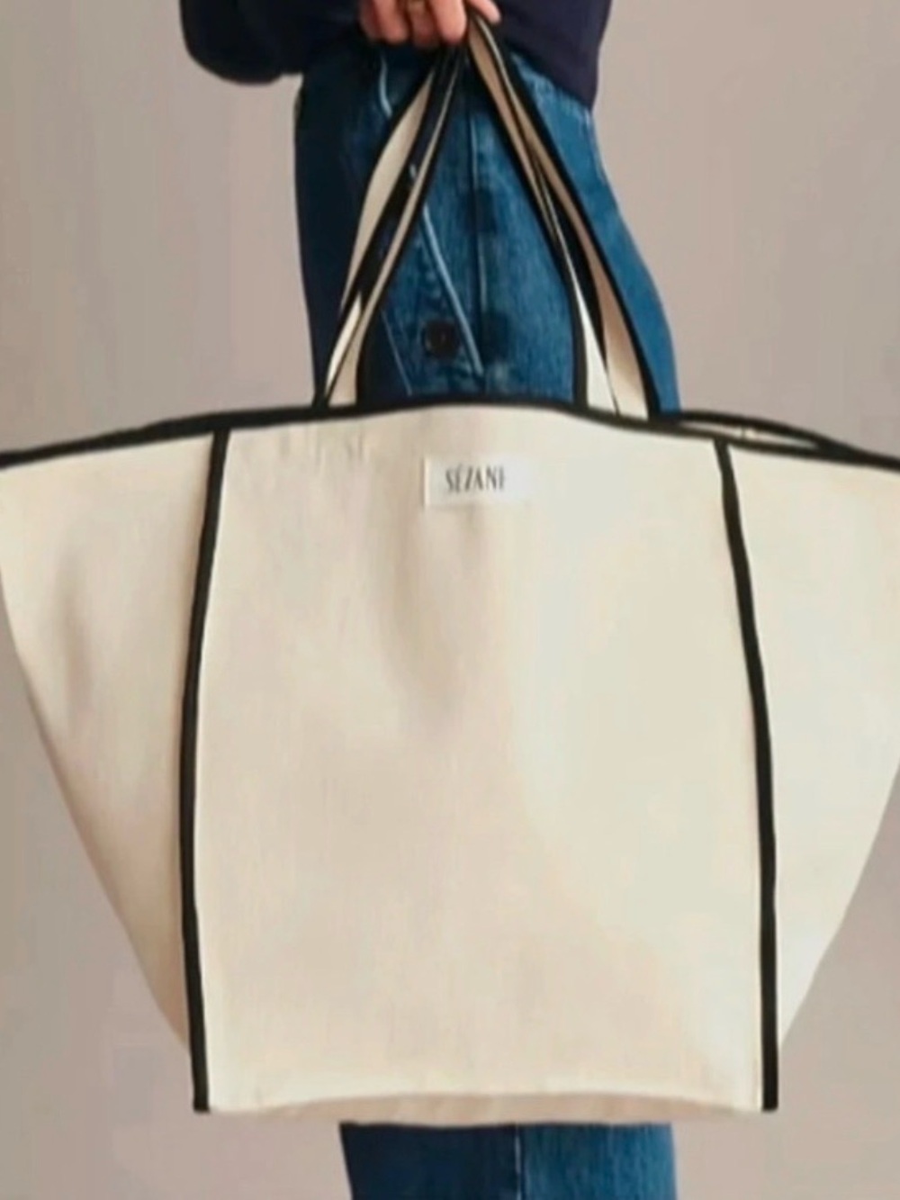 Sezane canvas tote NWT